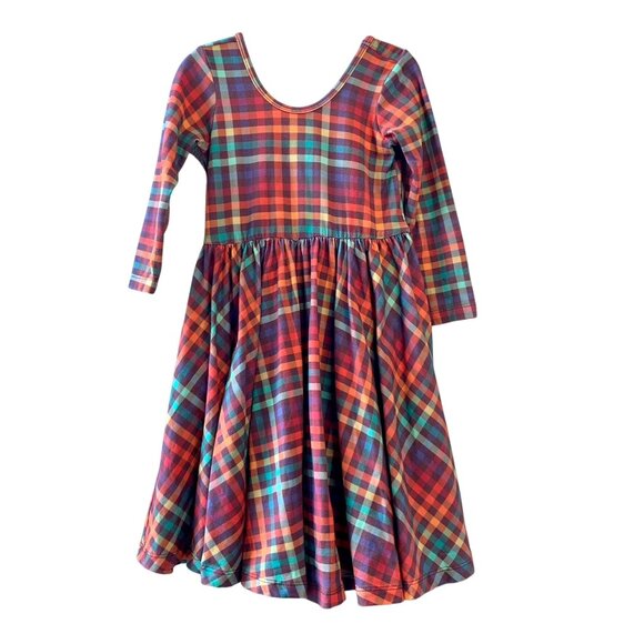 Alice + Ames Other - ALICE + AMES Retro Plaid Ballet Dress Girls 6 Orange Red Twirl Holiday Dress